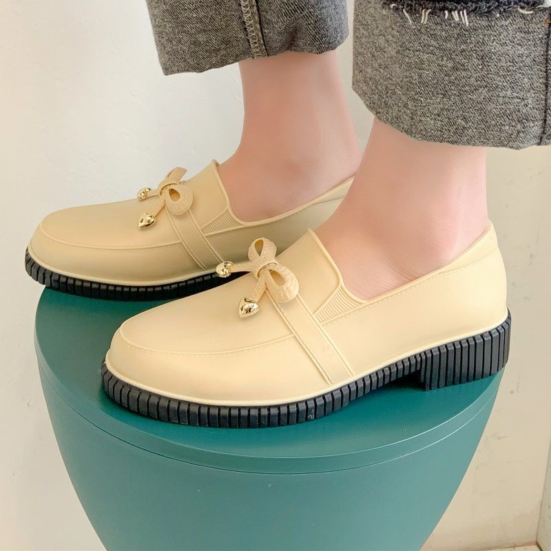 Summer Rain Boots For Women With Soft Soles, Shallow Mouth, Low-Top Short Barrels, Non-Slip And Anti-Skid, Fashionable Water Shoes, Stylish Rubber Shoes, Rain Boots For Women